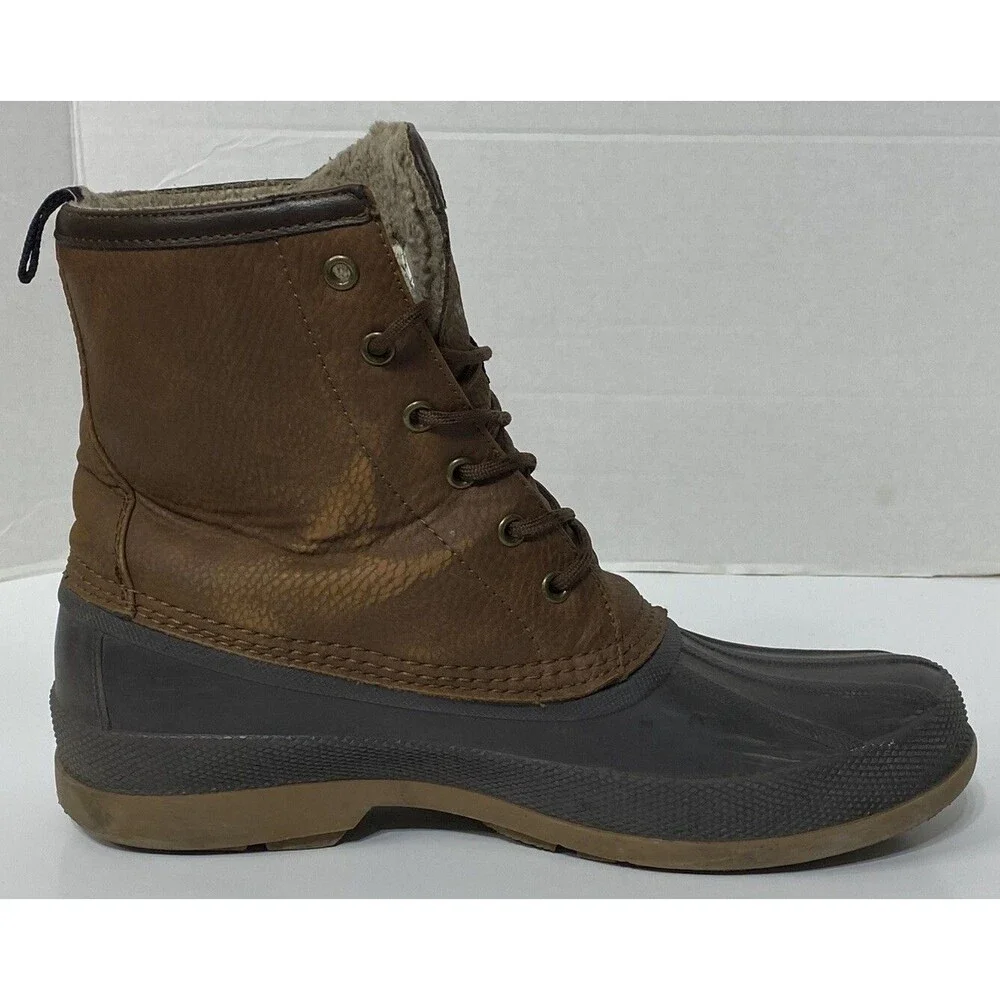 Men's Crown Vintage Weatherproof Lace Up Boot Brown Size 10m Jaxtin
